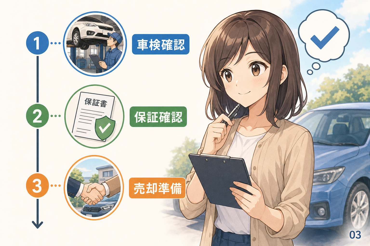 車検・保証・売却前に確認すること