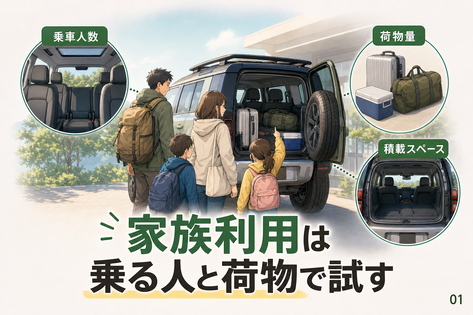 家族利用は乗る人と荷物で試す