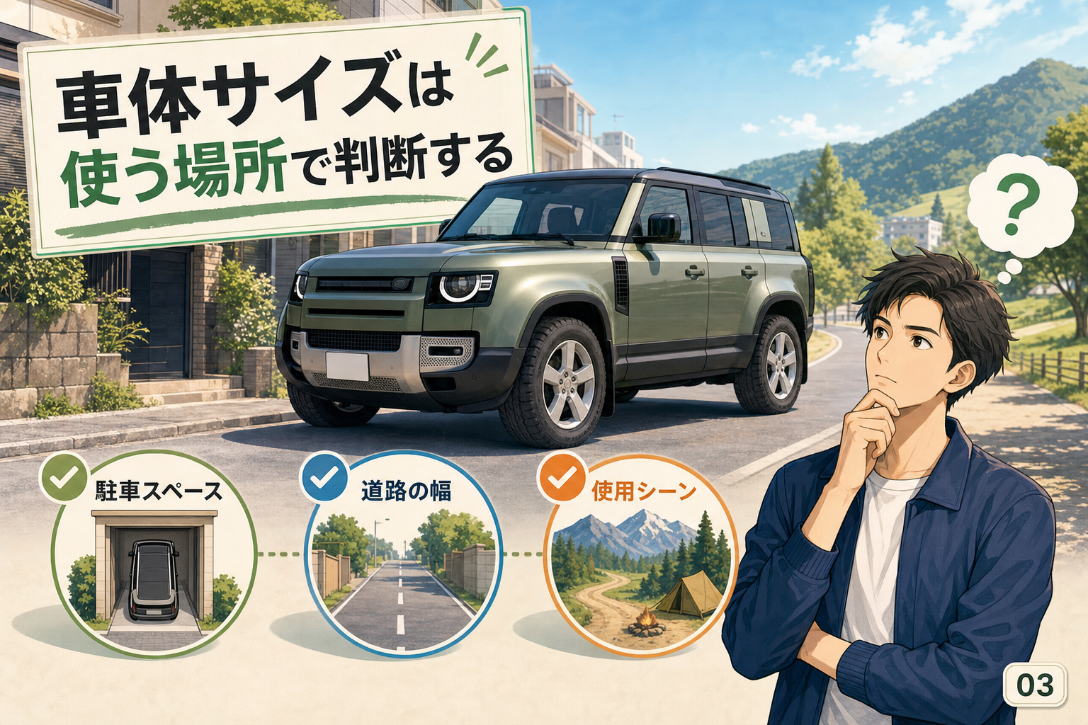 車体サイズは使う場所で判断する