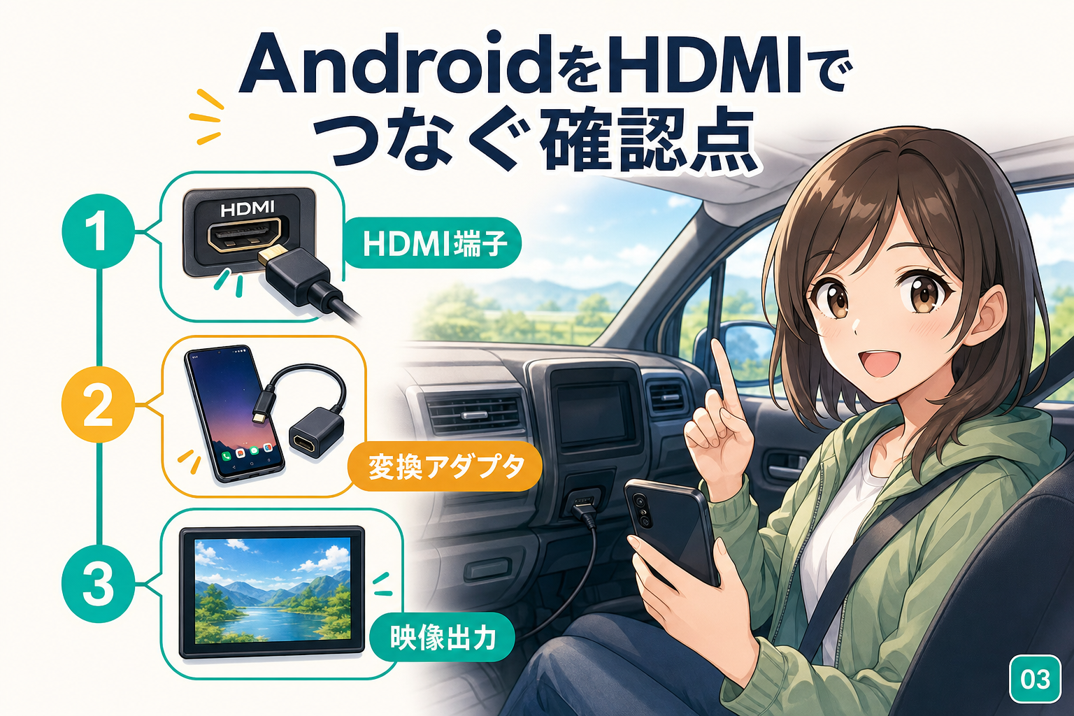 AndroidをHDMIでつなぐ確認点
