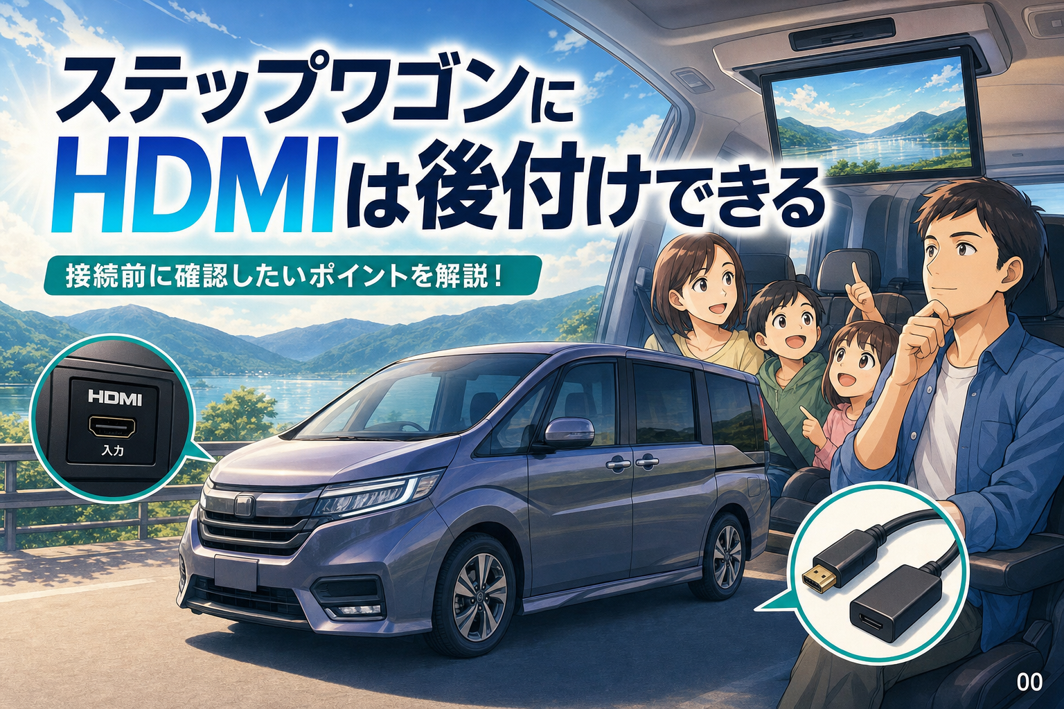 ステップワゴンにHDMIは後付けできる？Fire TV接続前の確認点
