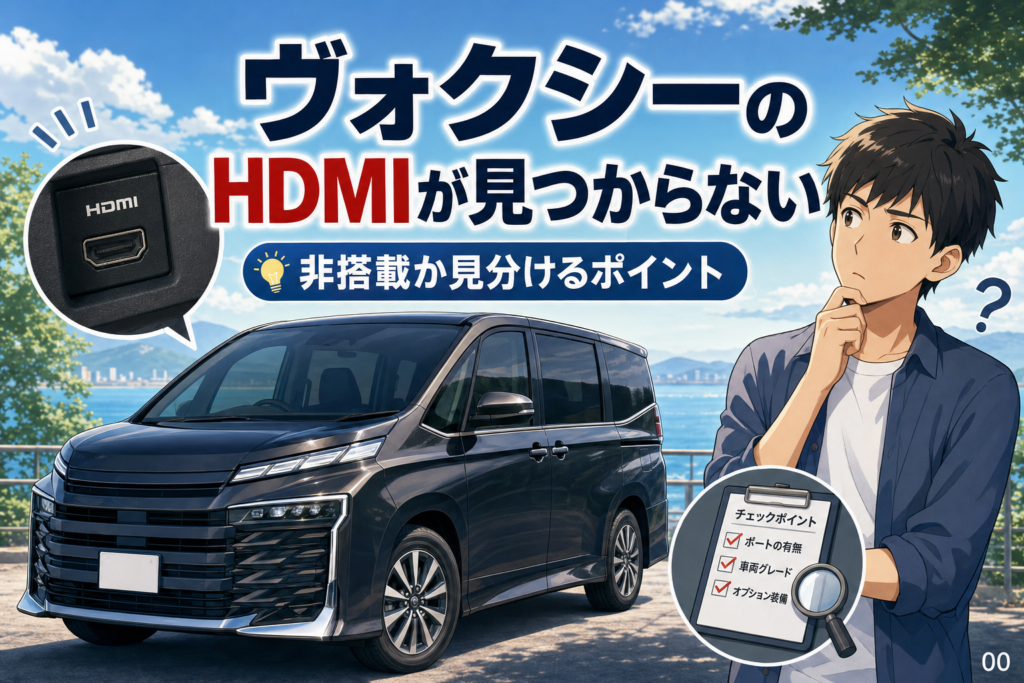 ヴォクシーのHDMIが見つからない？非搭載か見分ける方法