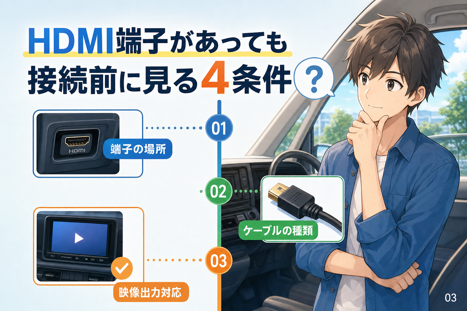 HDMI端子があっても接続前に見る4条件