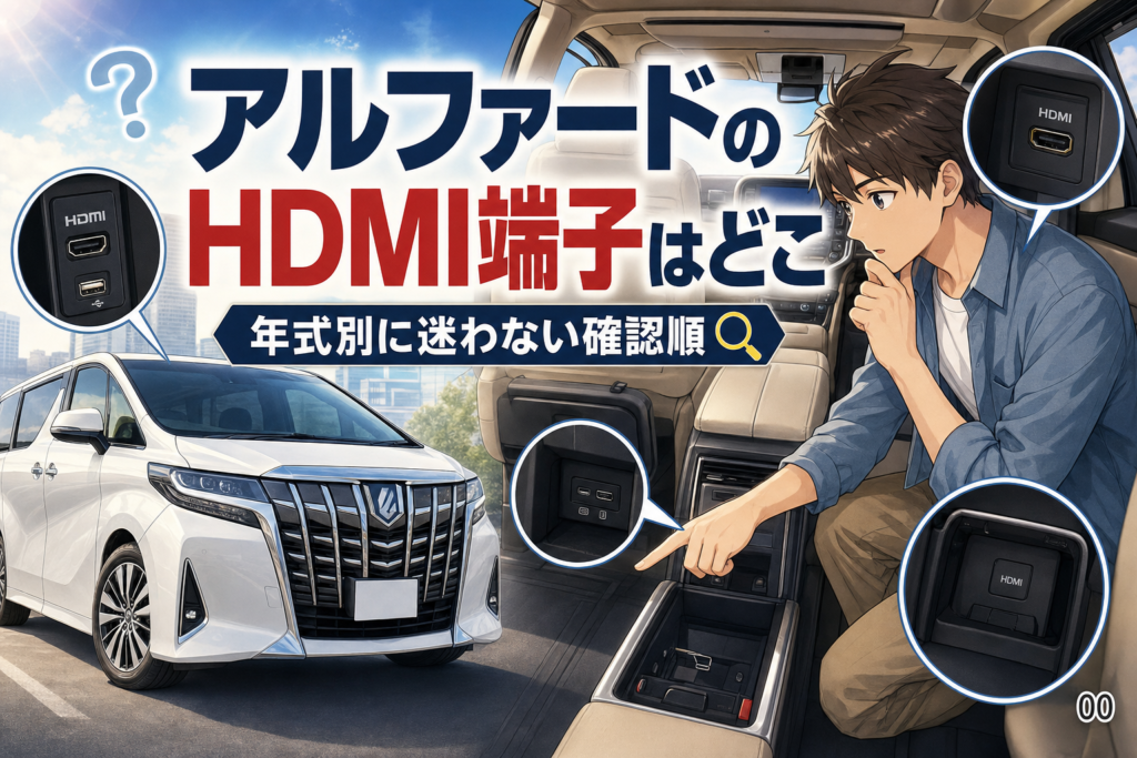 アルファードのHDMI端子はどこ？年式別に迷わない確認順