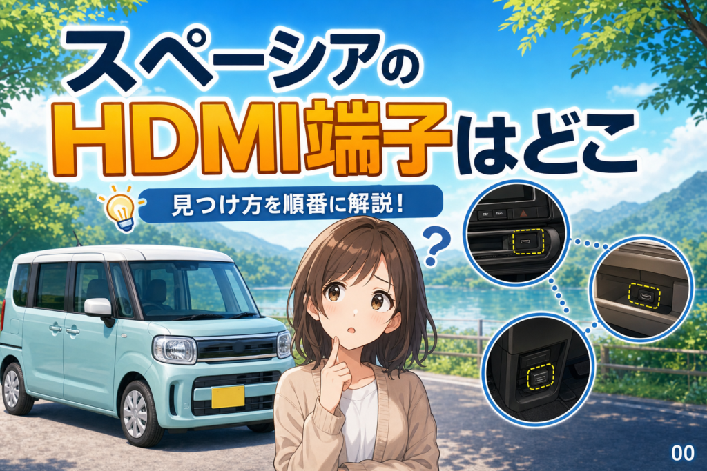 スペーシアのHDMI端子はどこ？見つからない原因と確認順
