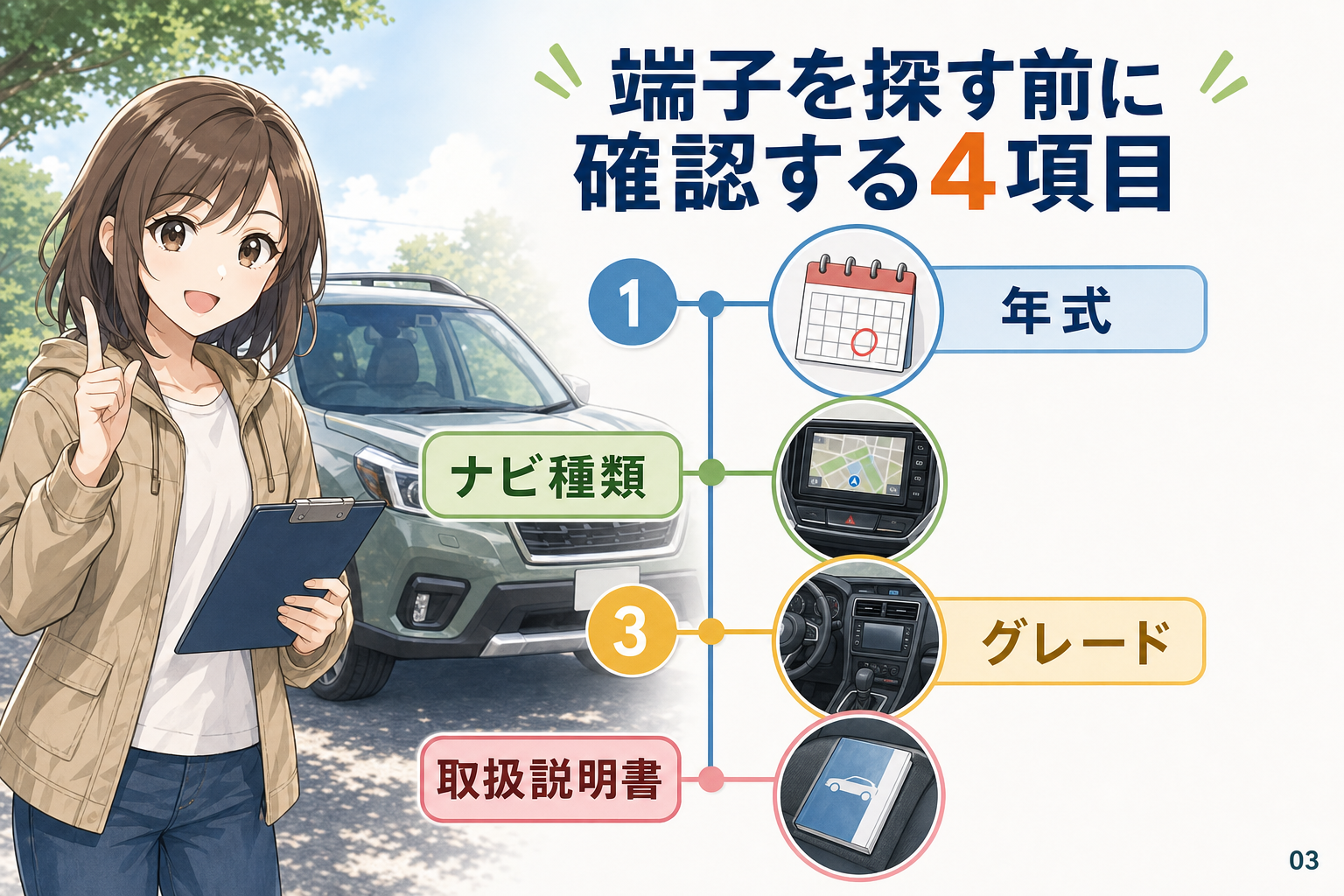 端子を探す前に確認する4項目