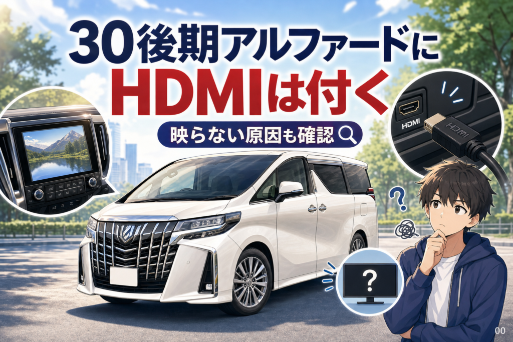 30後期アルファードにHDMIは付く？映らない原因も確認