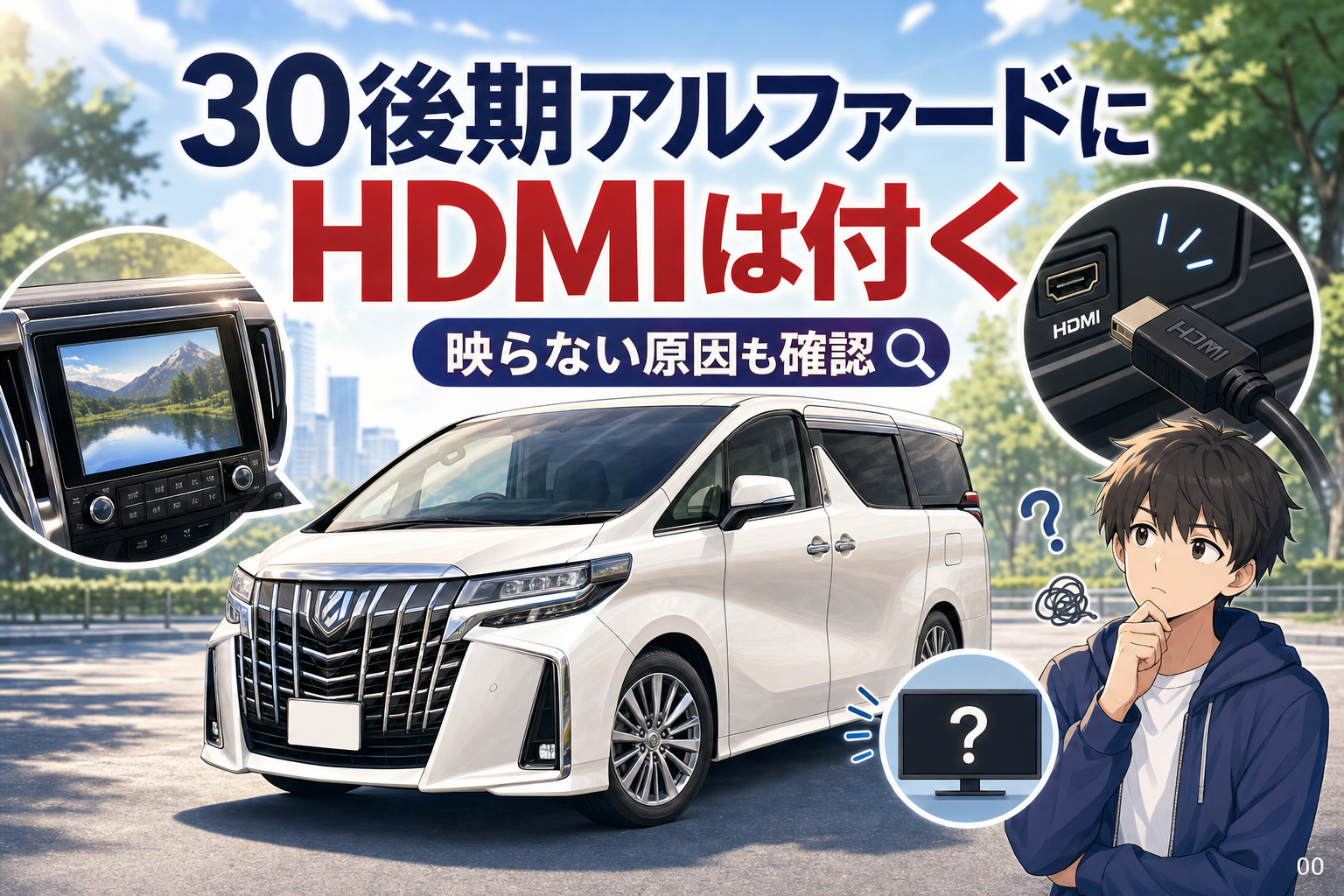 30後期アルファードにHDMIは付く？映らない原因も確認