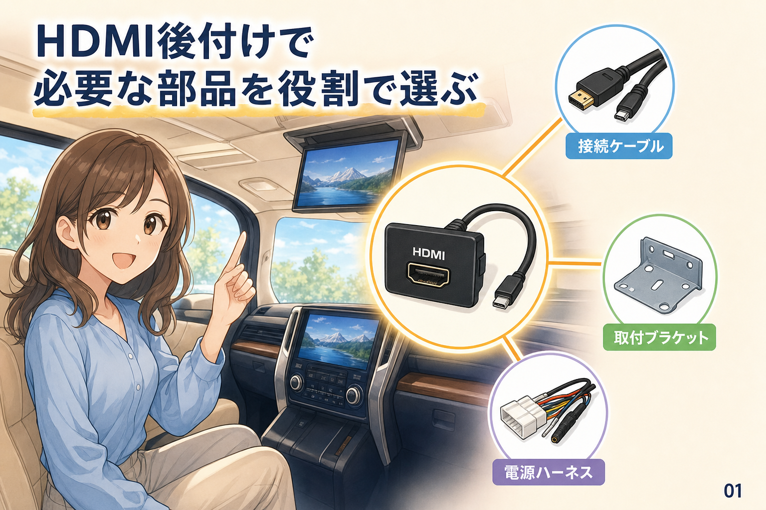 HDMI後付けで必要な部品を役割で選ぶ