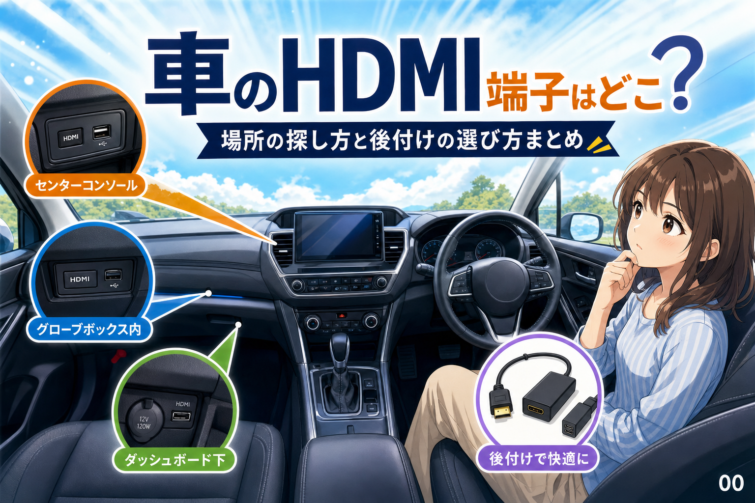 車のHDMI端子はどこ？場所の探し方と後付けの選び方まとめ