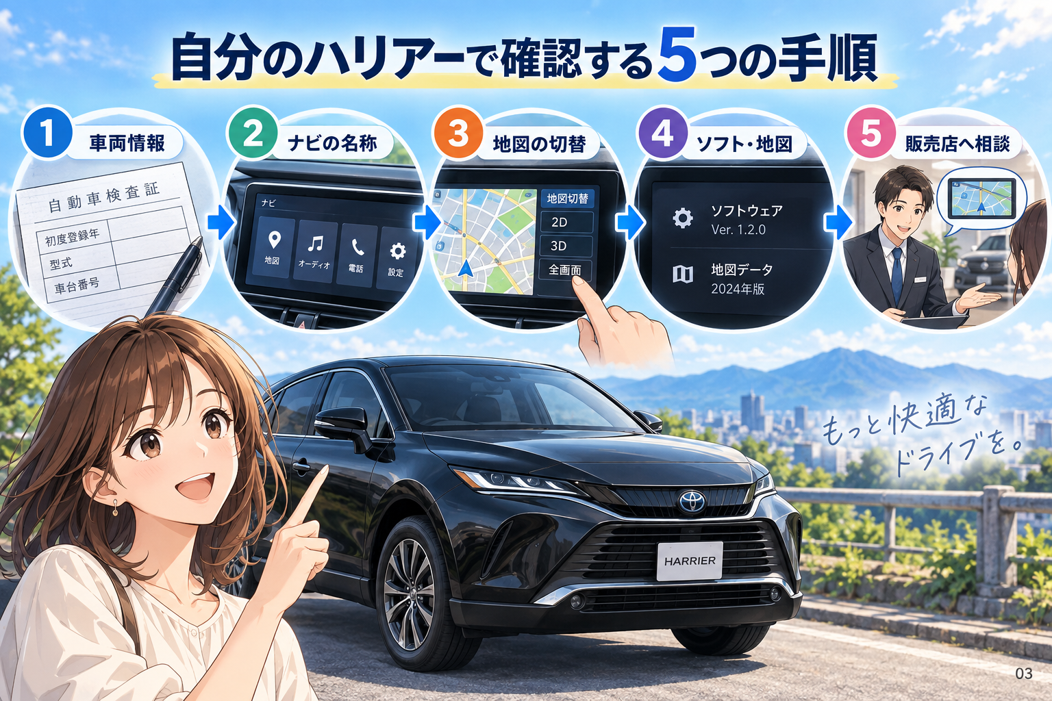 自分のハリアーで確認する5つの手順