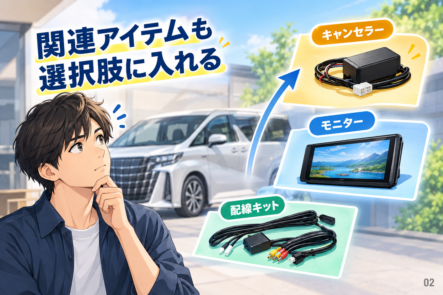 関連アイテムも選択肢に入れる