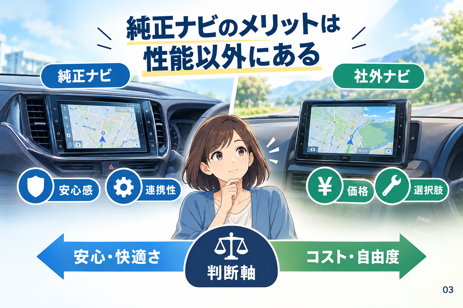 純正ナビのメリットは性能以外にある