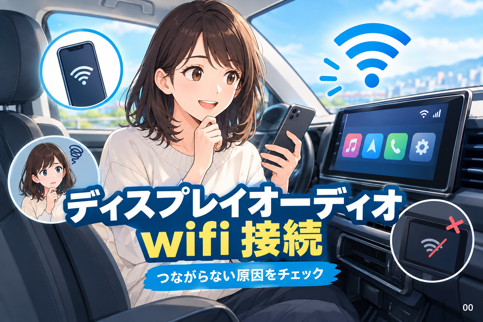 ディスプレイオーディオのWi-Fi接続手順と直らない原因
