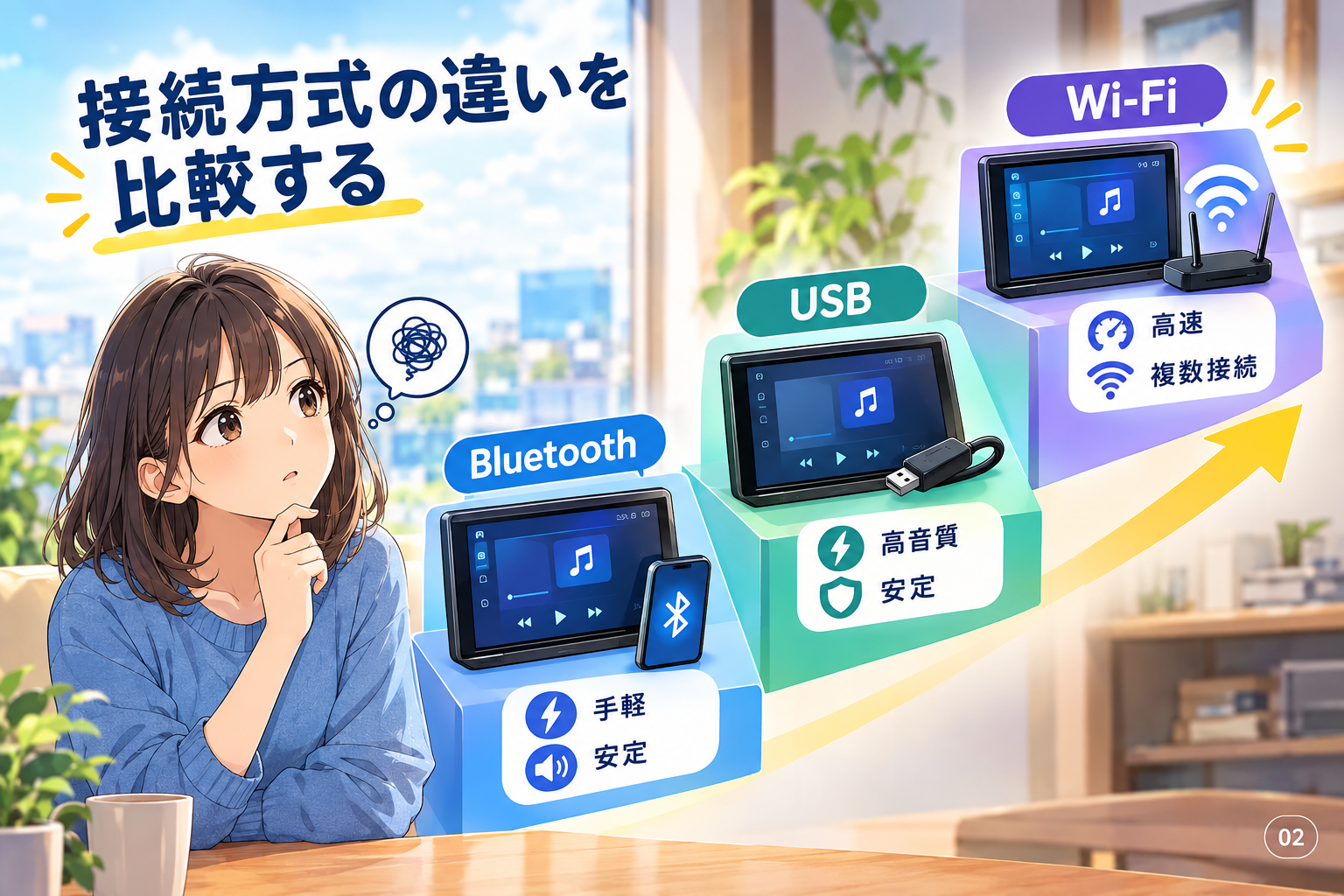 接続方式の違いを比較する