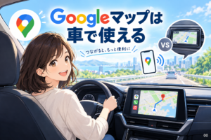 Googleマップは車で使える？接続方法と純正ナビとの違い