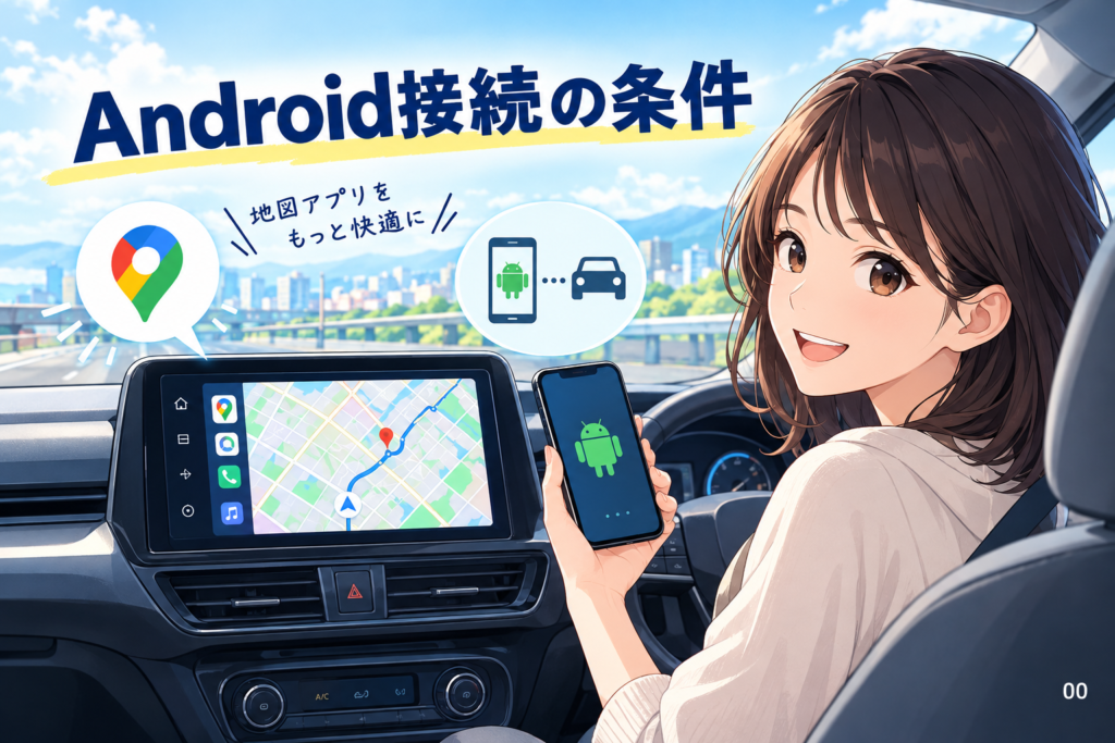 ディスプレイオーディオでGoogleマップを使う Android接続の条件