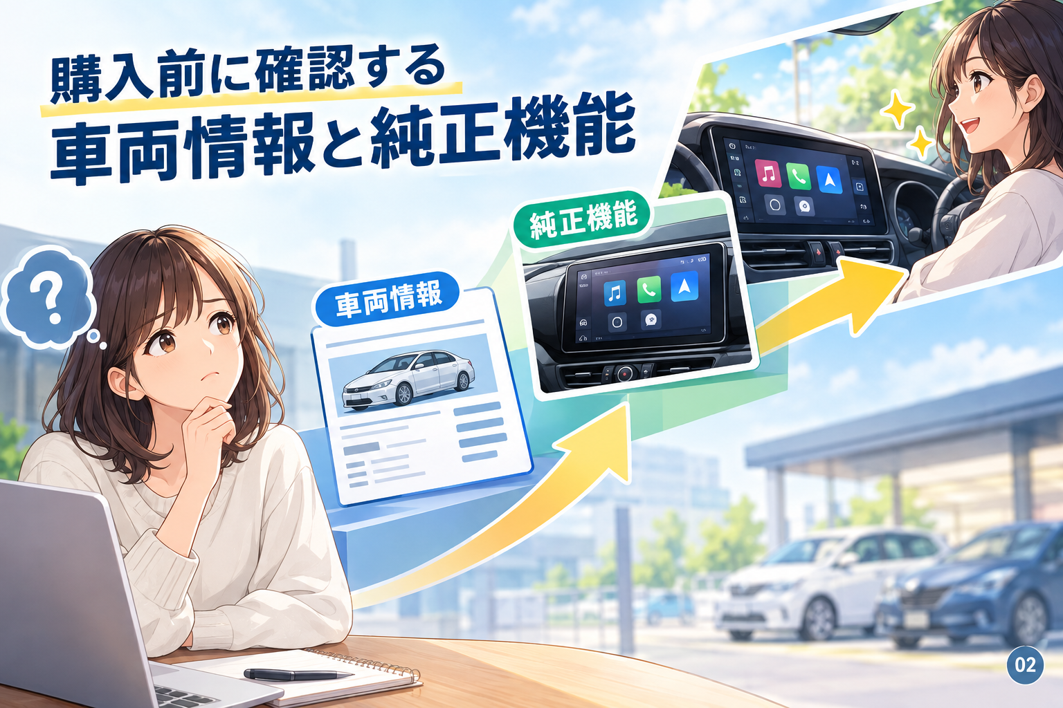 購入前に確認する車両情報と純正機能