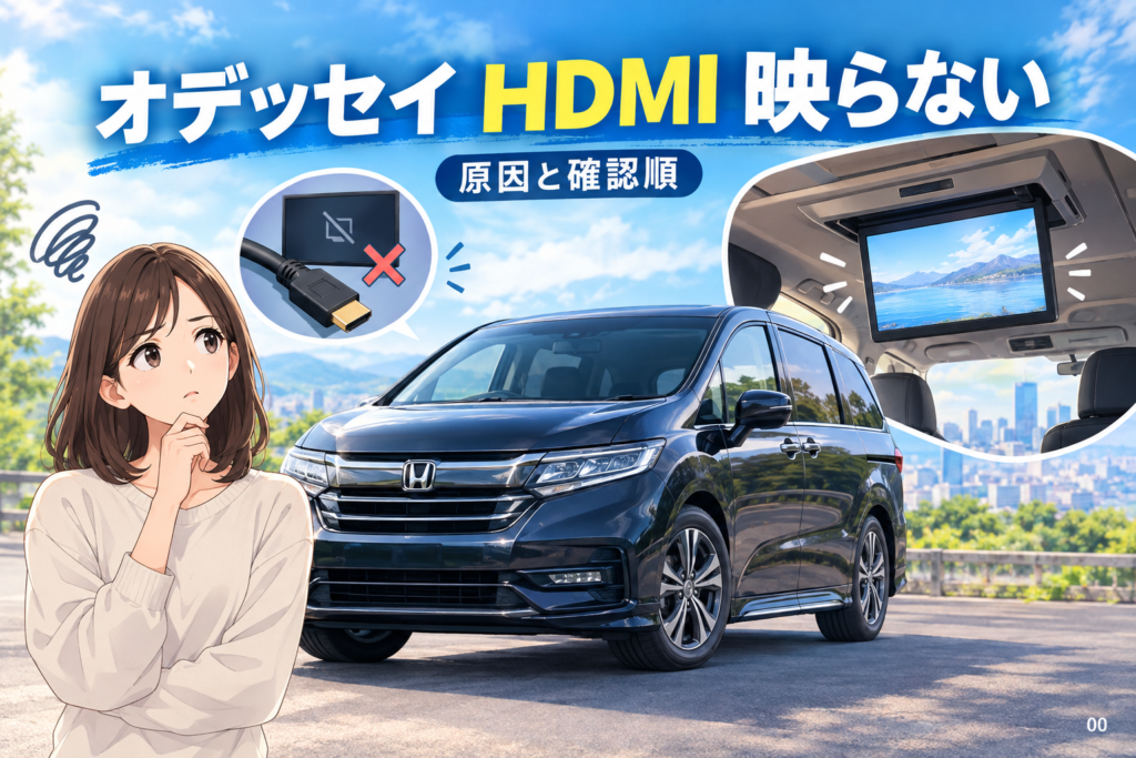 オデッセイのHDMIが映らない原因と後席モニターの確認順