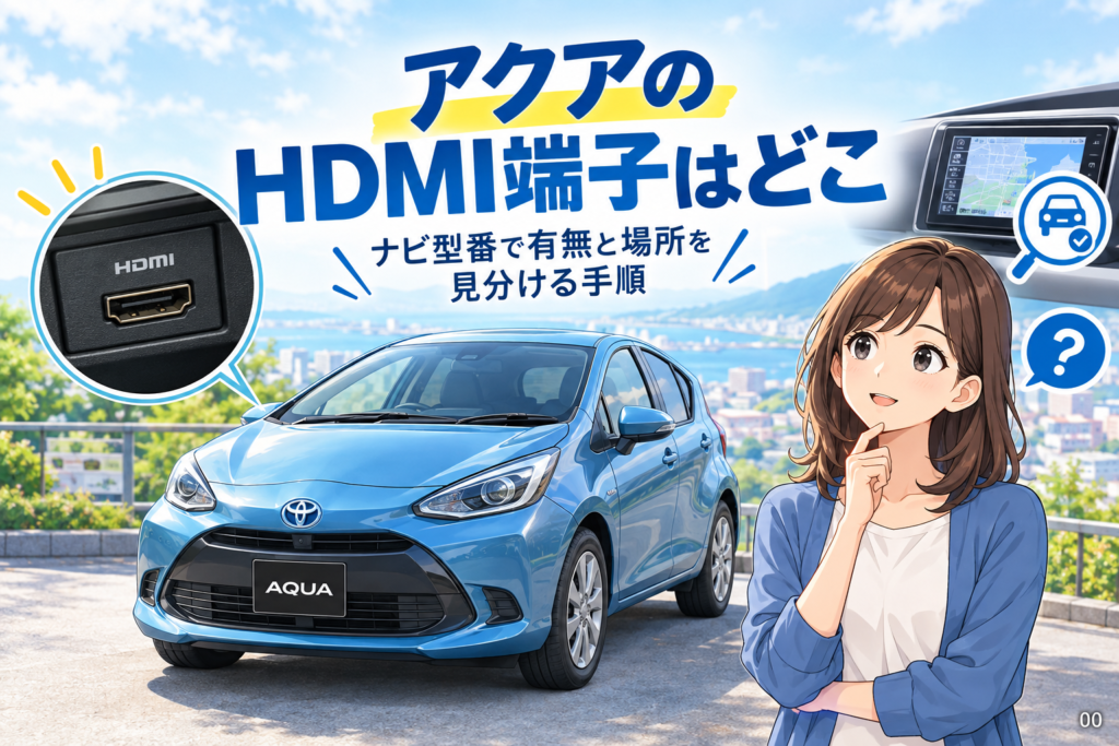 アクアのHDMI端子はどこ？ナビ型番で有無と場所を見分ける手順