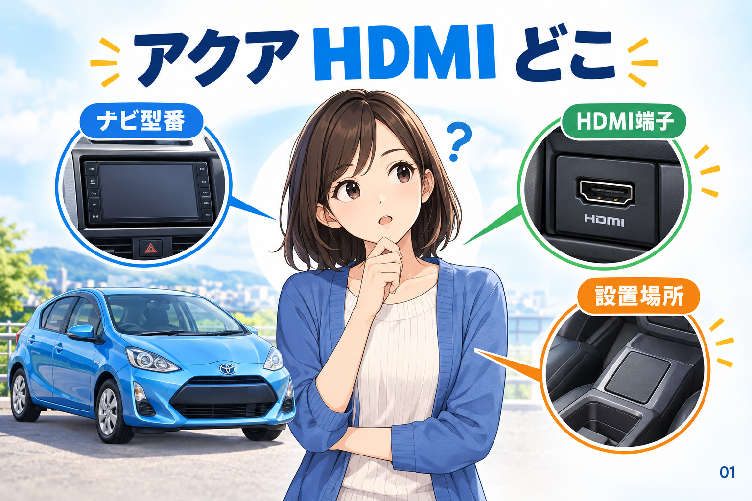 アクアのHDMI端子は年式だけでは分からない