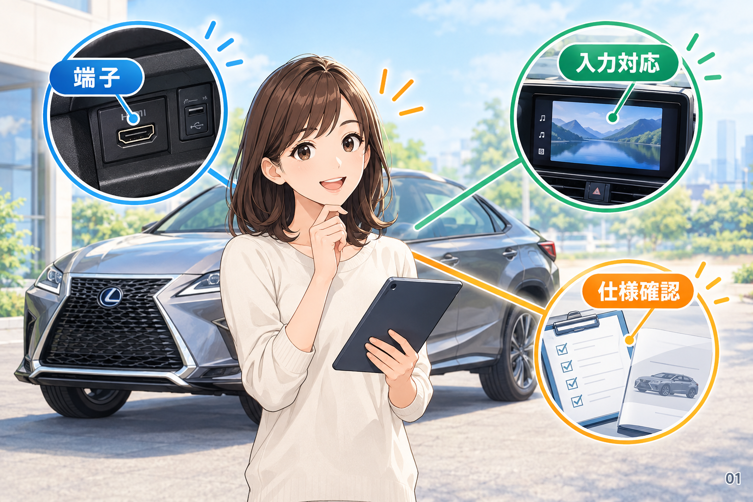 レクサスRXのHDMI端子は仕様確認から