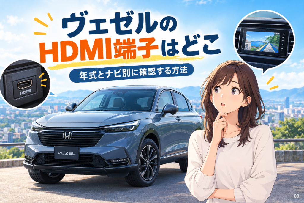 ヴェゼルのHDMI端子はどこ？年式とナビ別に確認する方法