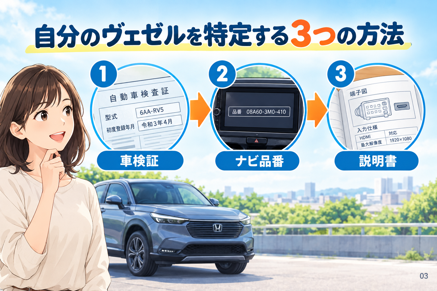 自分のヴェゼルを特定する3つの方法