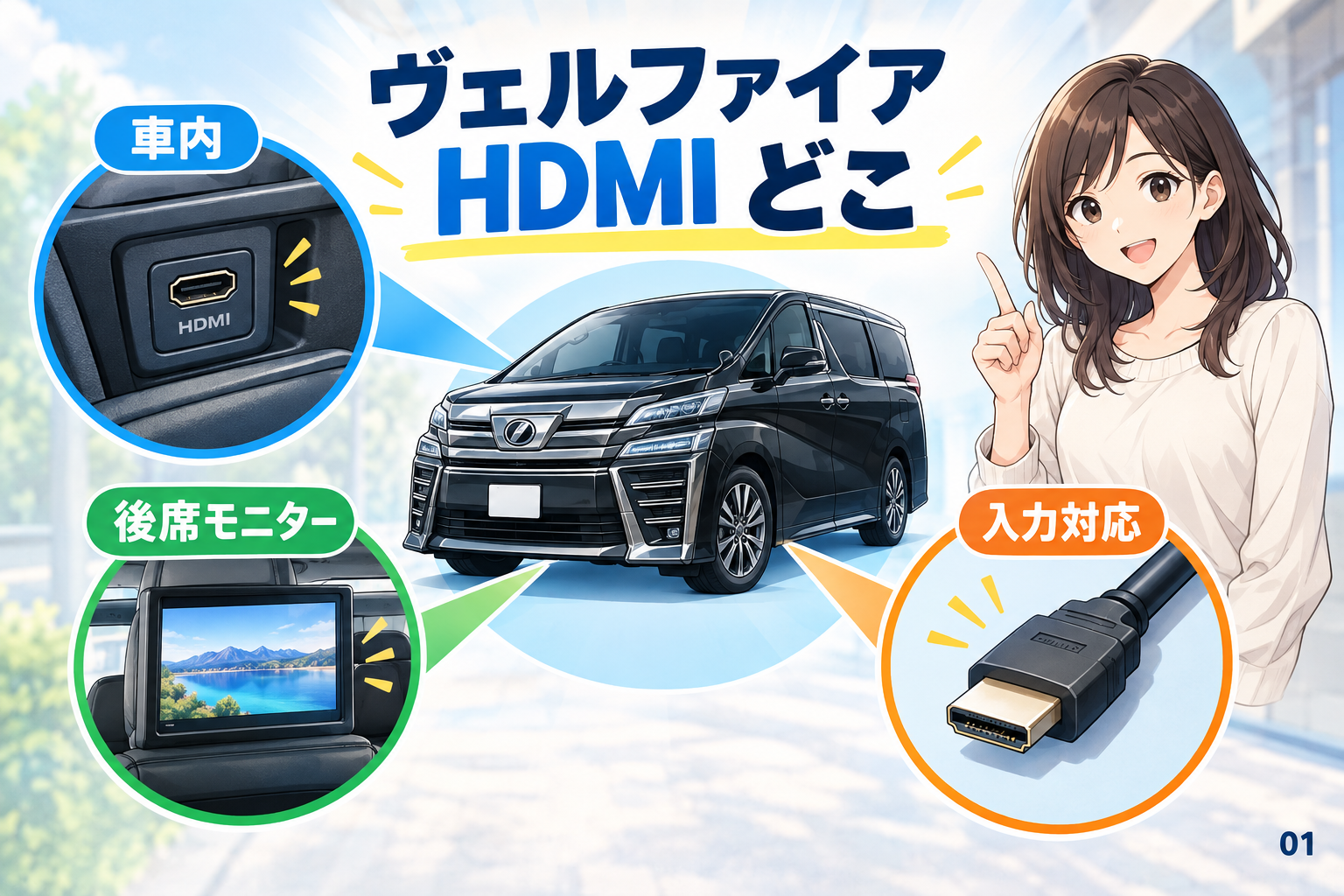ヴェルファイアのHDMI端子は仕様で変わる