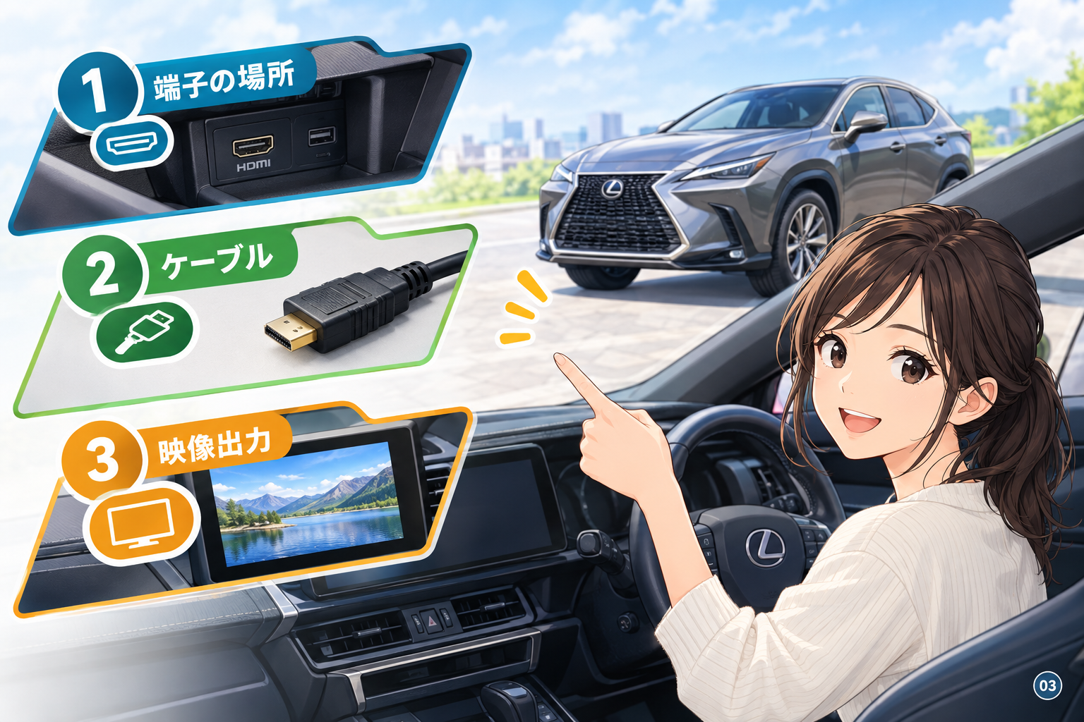 HDMI端子があるNXの接続チェック