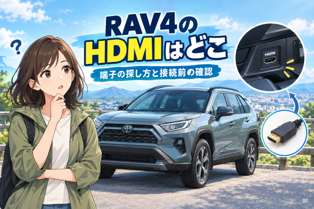 RAV4のHDMIはどこ？端子の探し方と接続前の確認