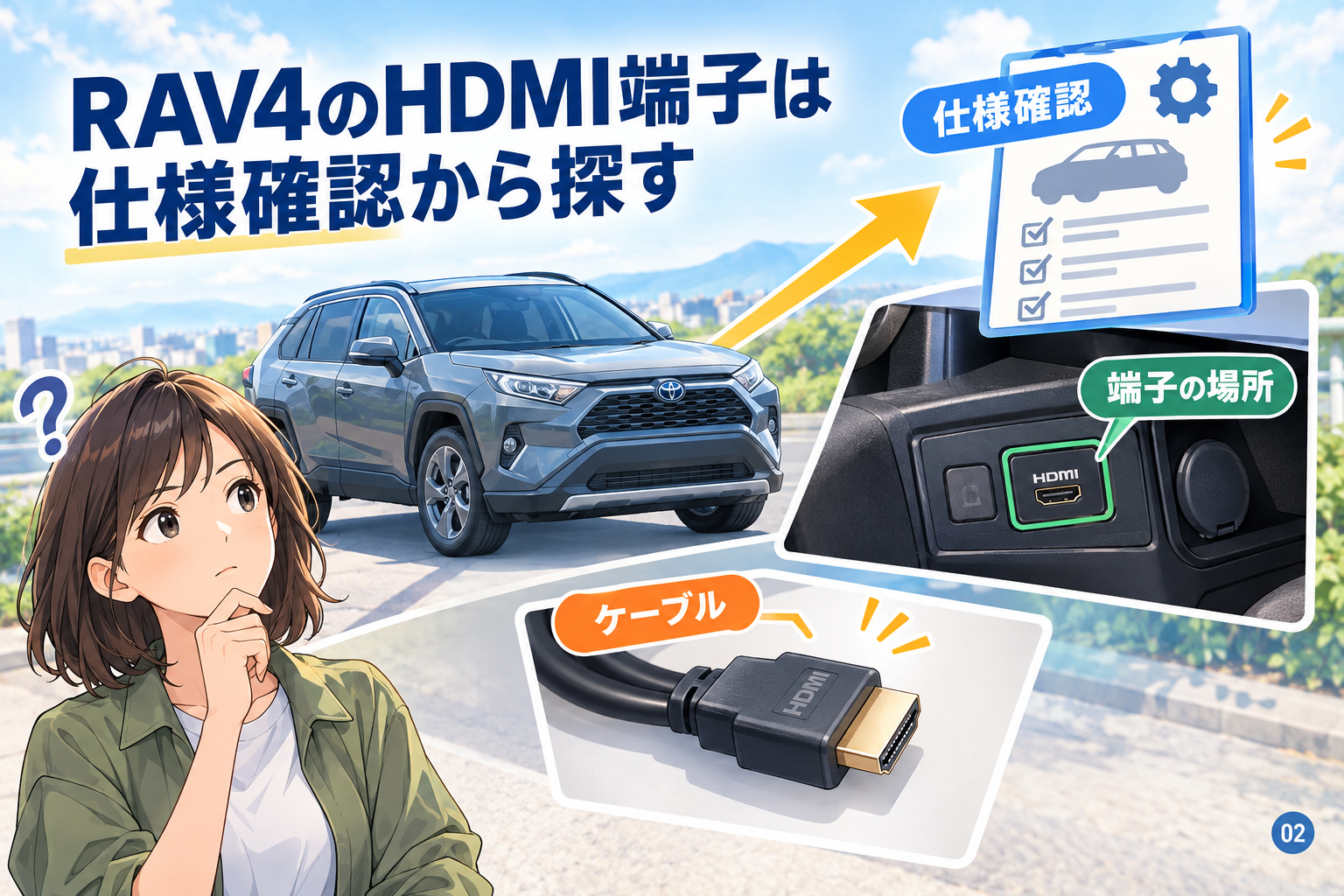 RAV4のHDMI端子は仕様確認から探す