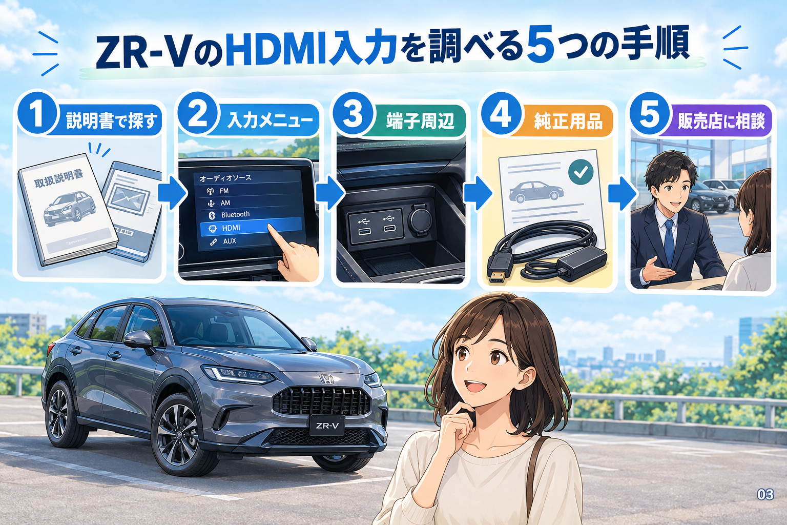 ZR-VのHDMI入力を調べる5つの手順