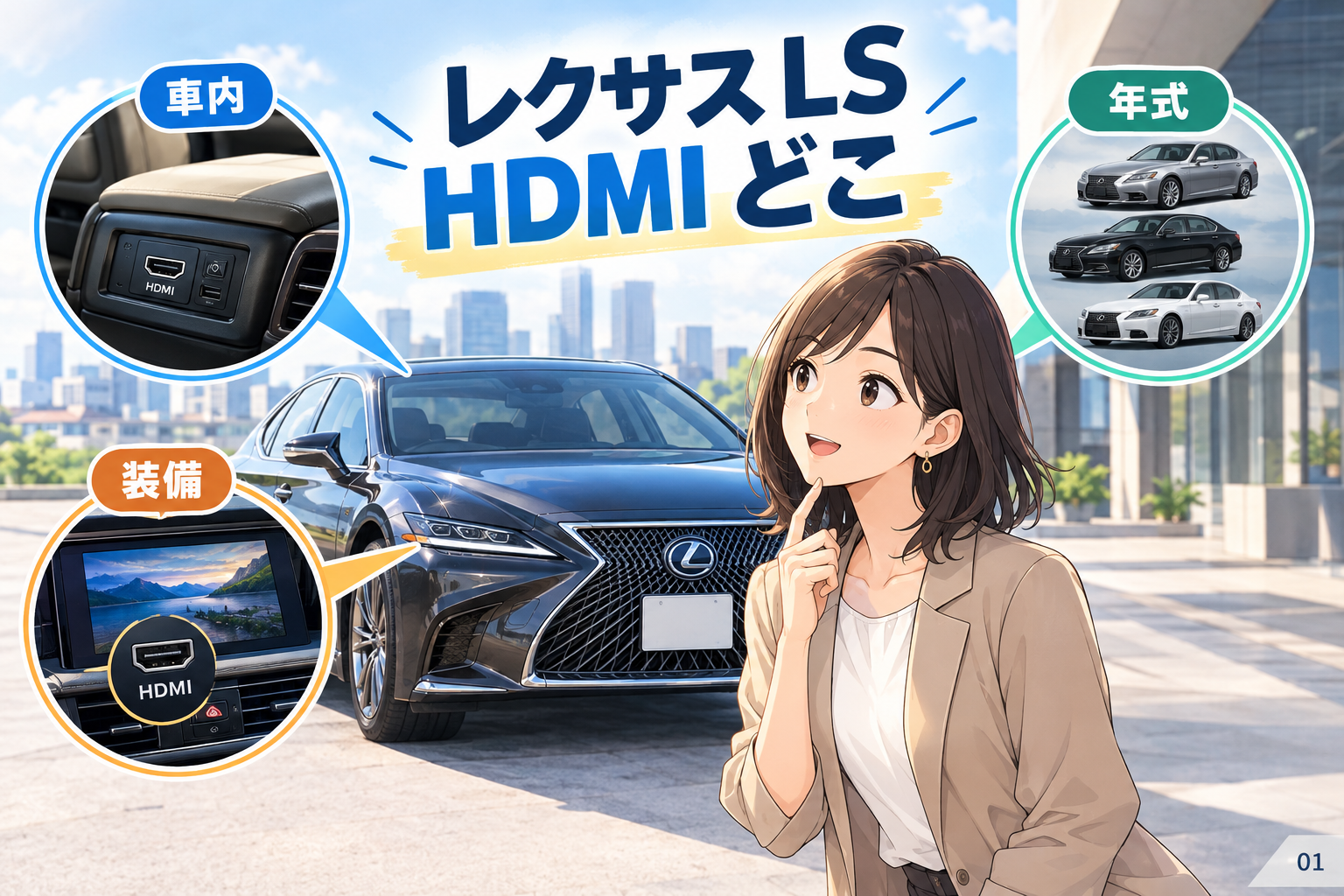 レクサスLSのHDMI端子は年式と装備次第