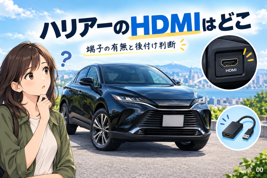 ハリアーのHDMIはどこ？端子の有無と後付け判断