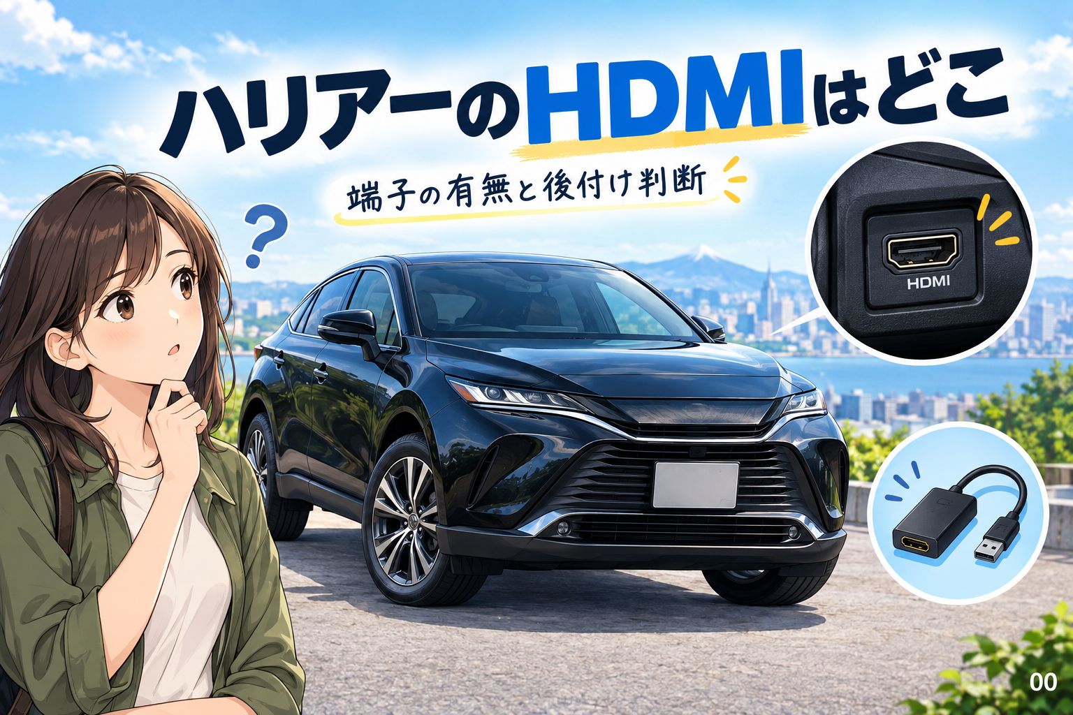 ハリアーのHDMIはどこ?端子の有無と後付け判断