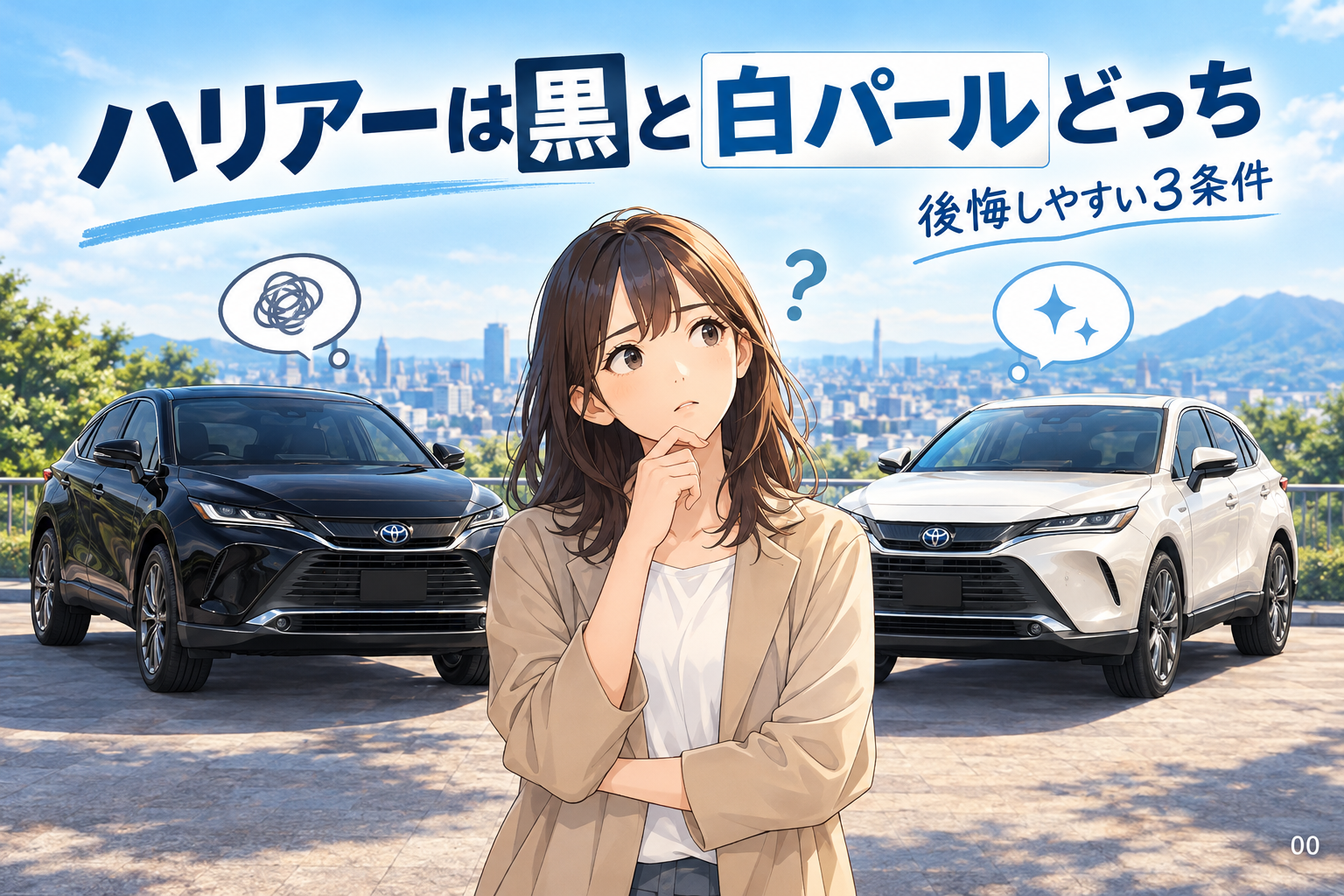 ハリアーは黒と白パールどっち?後悔しやすい3条件