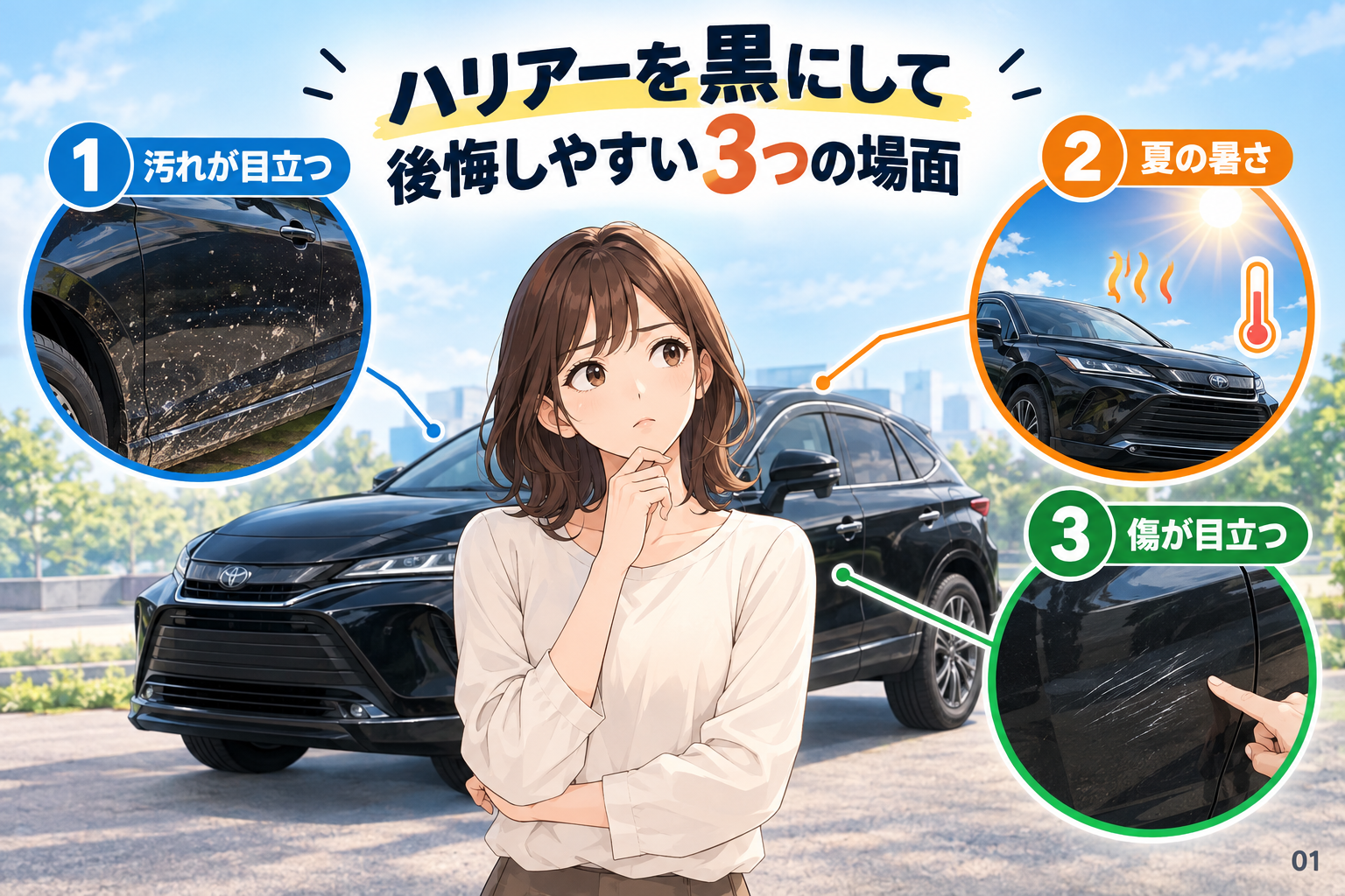 ハリアーを黒にして後悔しやすい3つの場面
