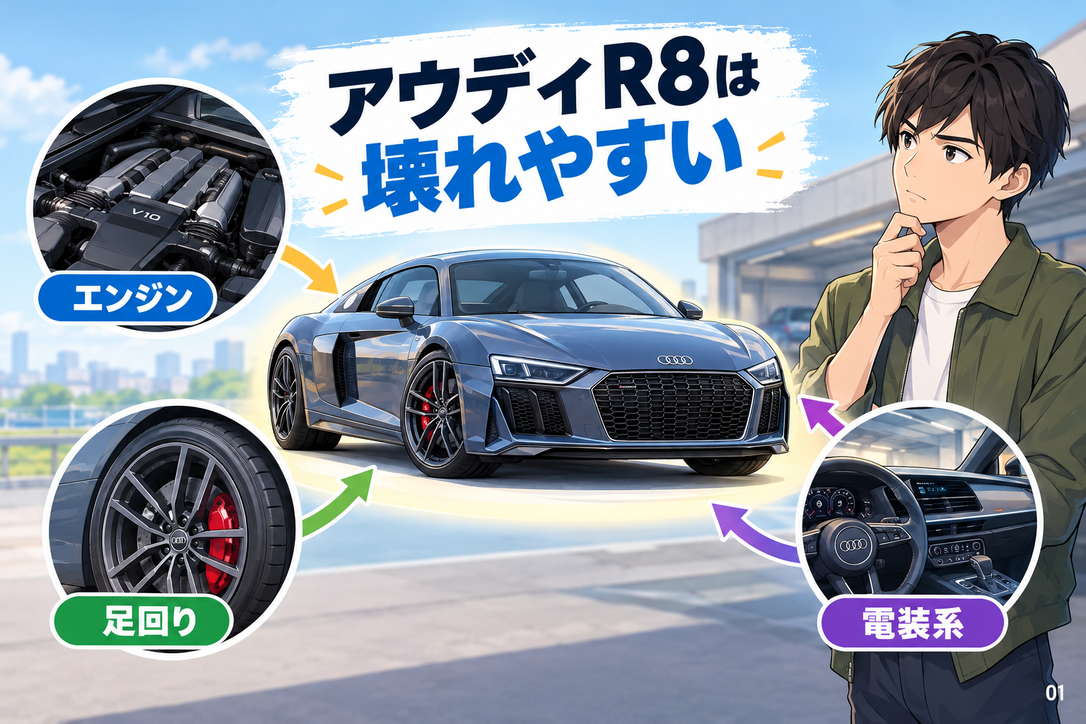 アウディR8は壊れやすい？答えは個体条件で変わる