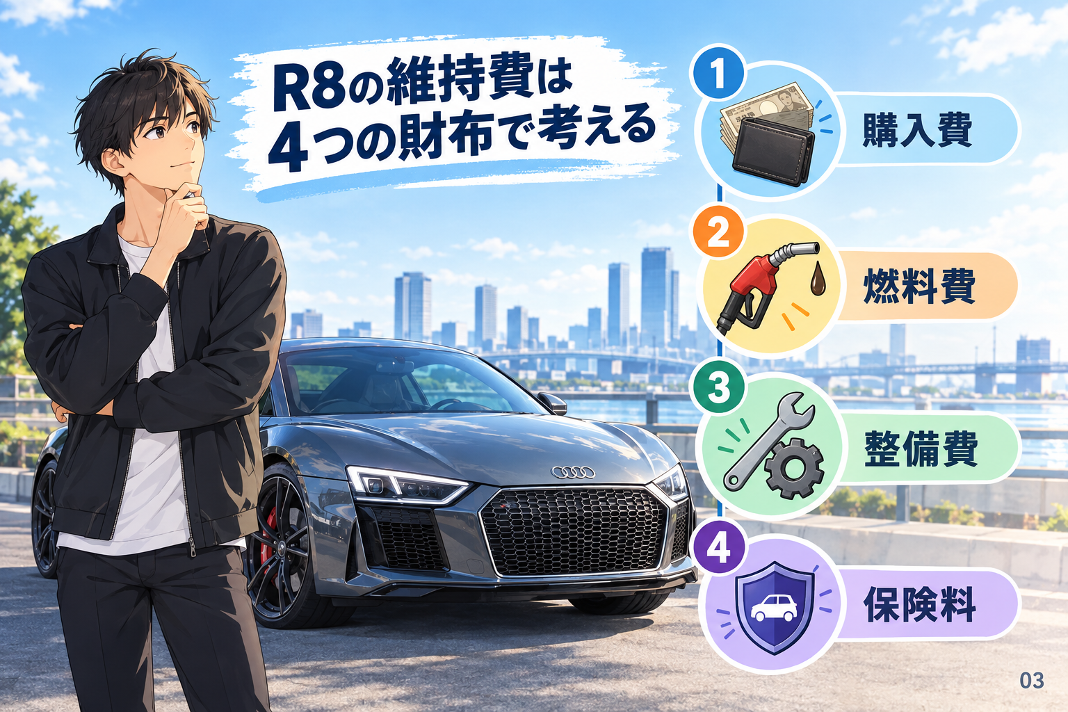R8の維持費は4つの財布で考える