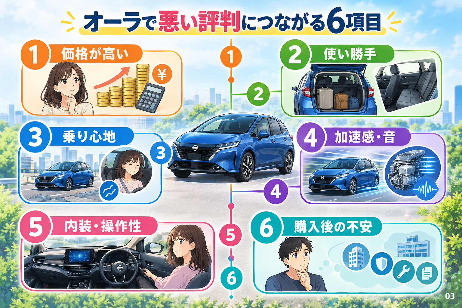 オーラで悪い評判につながる6項目