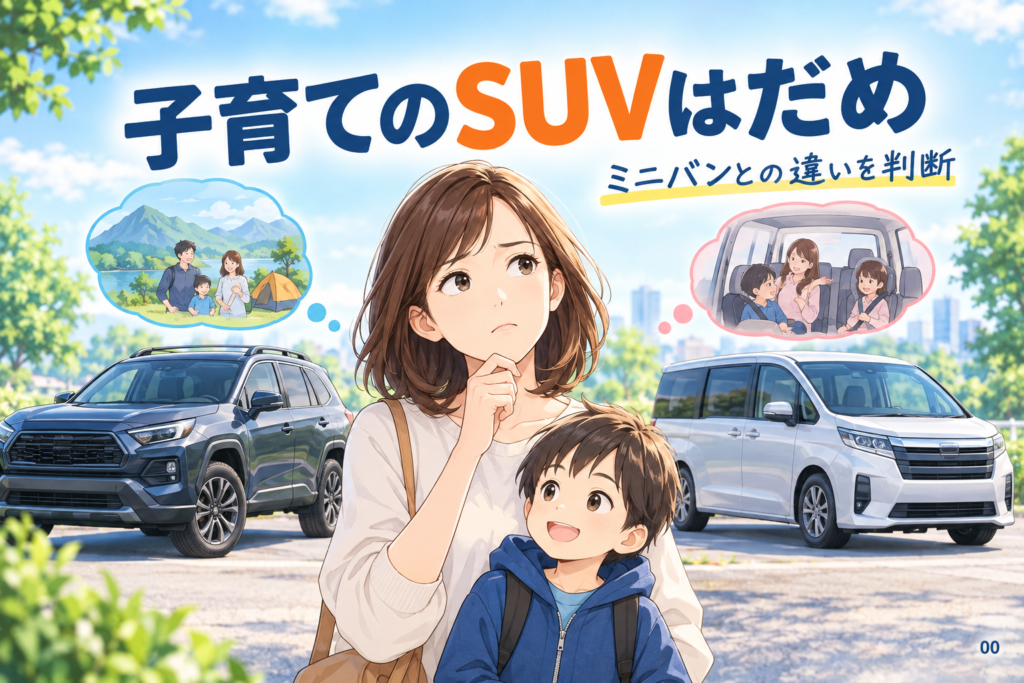 子育てのSUVはだめ？ミニバンとの違いを判断