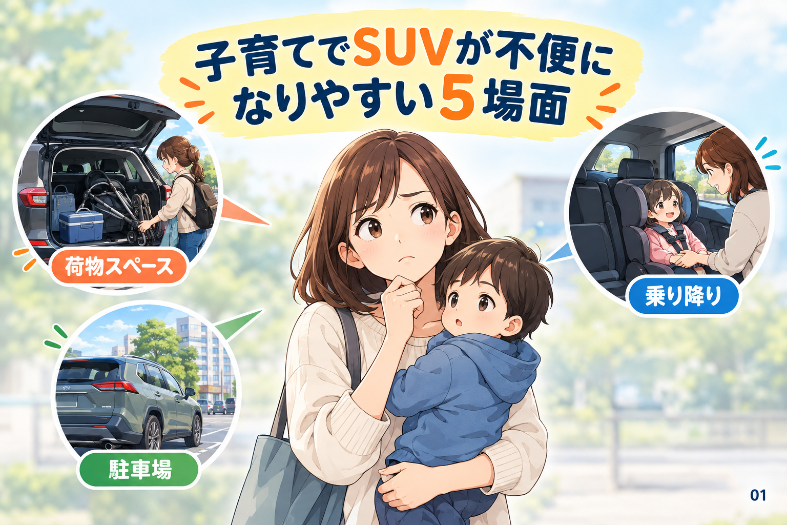 子育てでSUVが不便になりやすい5場面