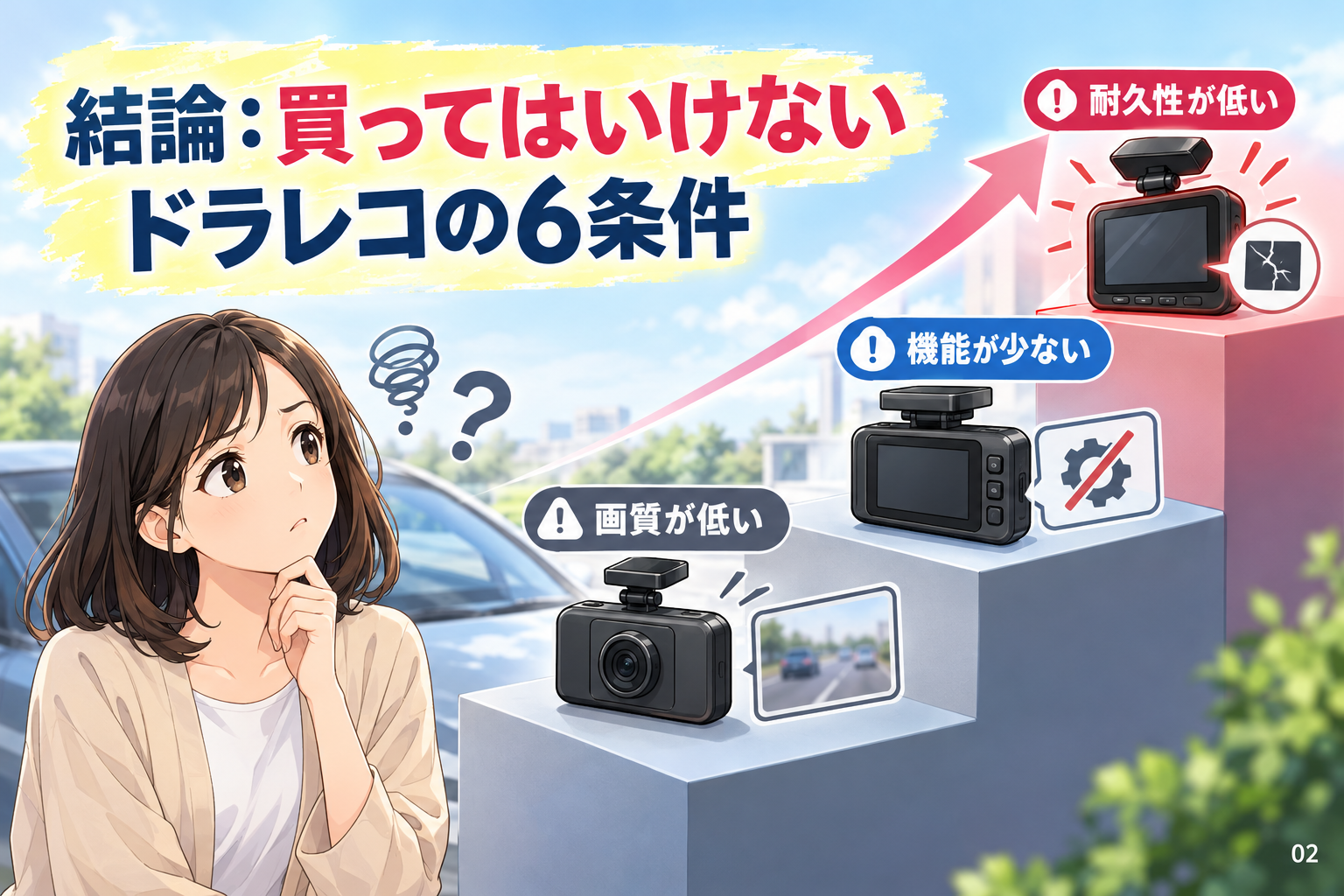 結論：買ってはいけないドラレコの6条件